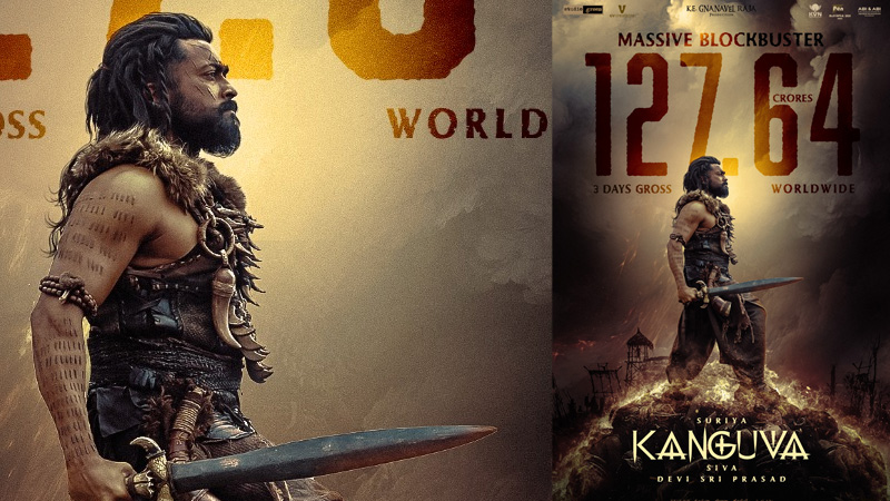 3 ദിനത്തിൽ 127 കോടി 64 ലക്ഷവുമായി സൂര്യ ചിത്രം കങ്കുവ